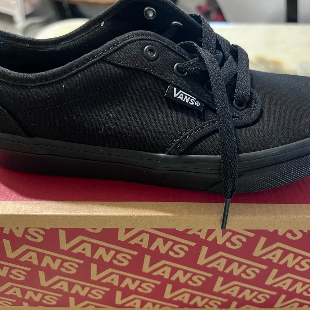 Vans Kids Classic Black Canvas Low-Top Sneakers